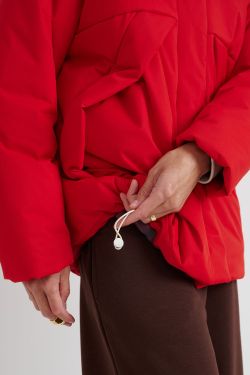 Куртка зимняя на утеплителе Isosoft красного цвета
