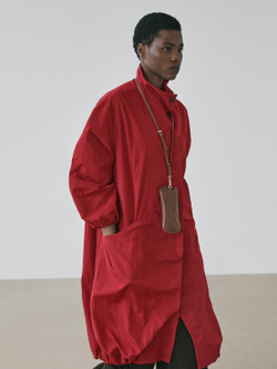 Massimo Dutti Длинная парка оверсайз, красный