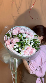 Букет "Алина" Альстромерия, хризантема, пуговки