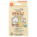 Legendairy Milk, органические капли с витаминами D3 и K2, для детей от 0 месяцев, 3,24 мл (0,1 жидк. унции)