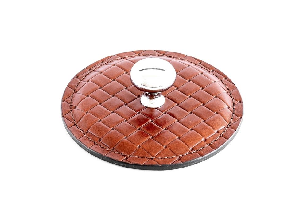 Настольный набор руководителя Тренд из кожи люкс FG Tan treccia/шоколад 12 предметов