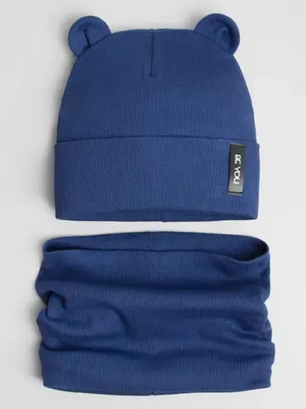 Шапка со снудом для мальчика на осень