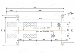 Электрогидравлический платформенный 4-х стоечный подъёмник RLP4-5.5 WA
