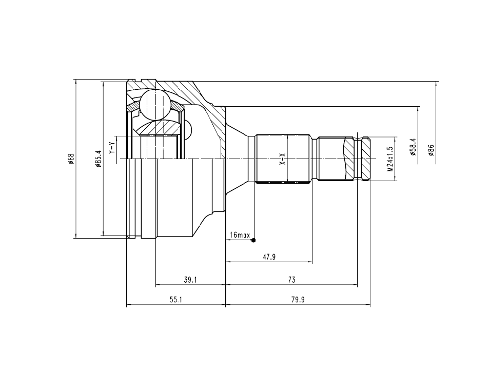 EWIGER - EW121150143-EWI - Kompletan kardan, pogonsko vratilo