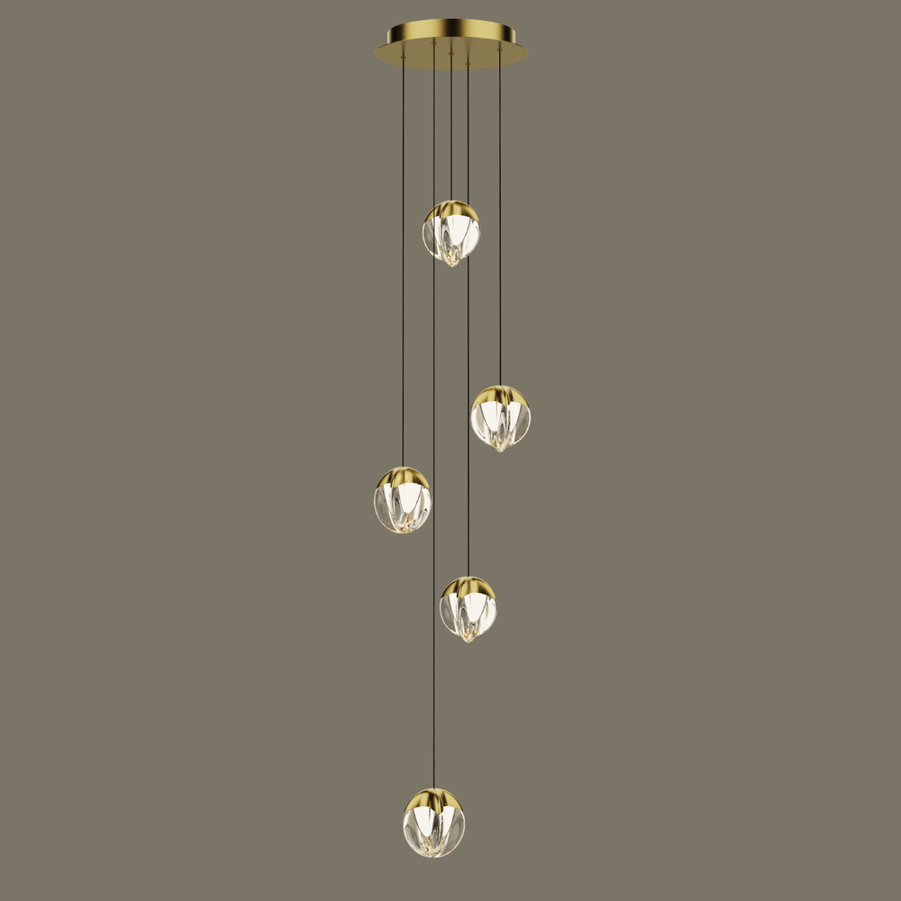 Подвесной светильник MD24001033-5A gold/clear