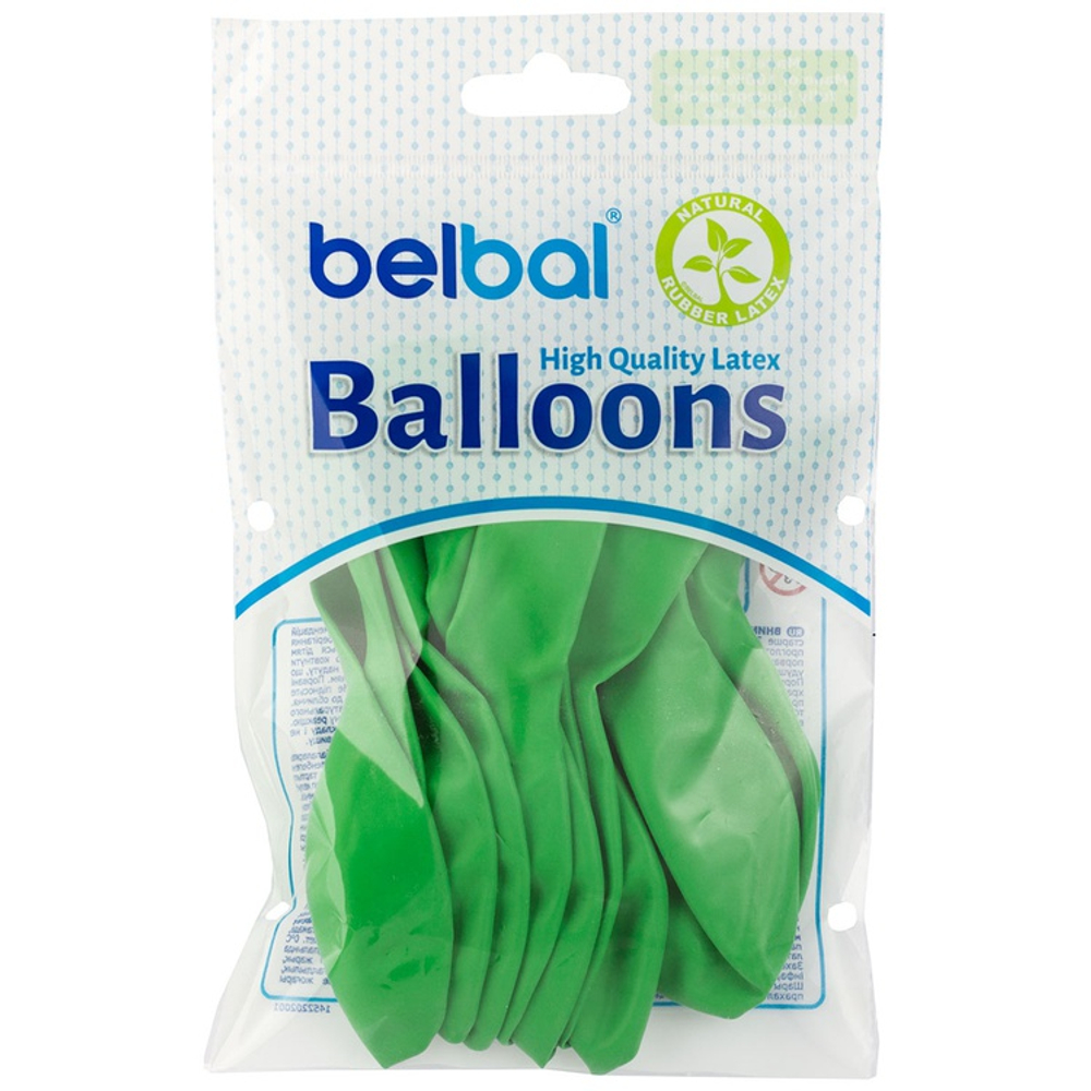 Шар латексный Экстра Набор 12 шт Пастель 36 см (Зеленый)