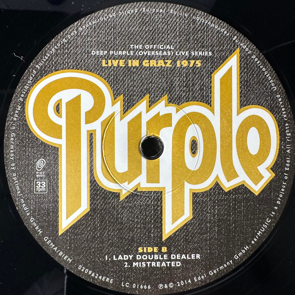 Deep Purple ‎– Live In Graz 1975 2LP (Германия 2014г.)