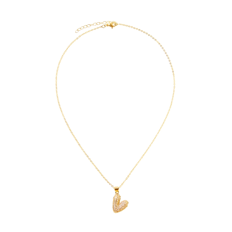 Колье Кристальный Шик с Сердцем – Золото