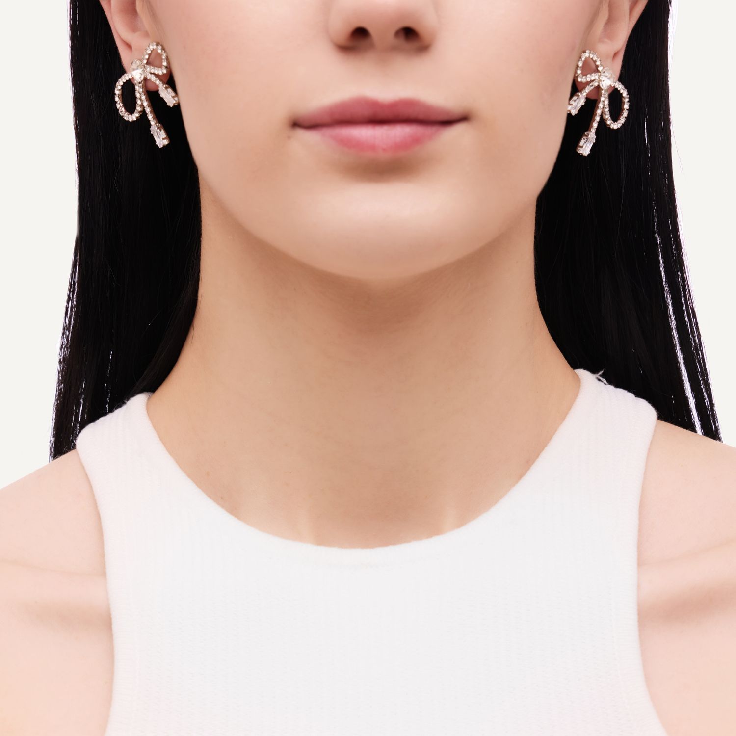 Серьги Luxe Glow Bows Earrings - Silver