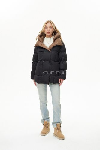 Двусторонний пуховик с капюшоном