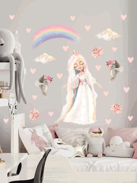 Стикеры ПРИНЦЕССА акварель