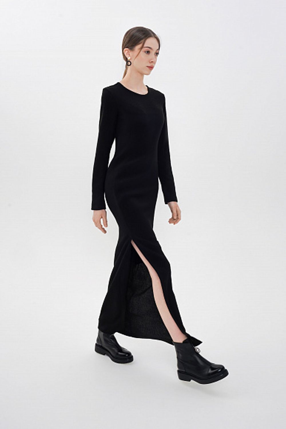 Платье-лапша макси Alexandra Talalay KD008 черное