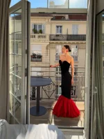 Корсет бархатный, Черный