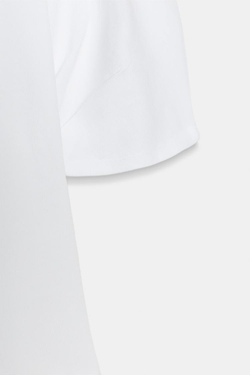 ZARA ФУТБОЛКА ИЗ ПЛОТНОГО ХЛОПКА С КОРОТКИМ РУКАВОМ, БЕЛЫЙ