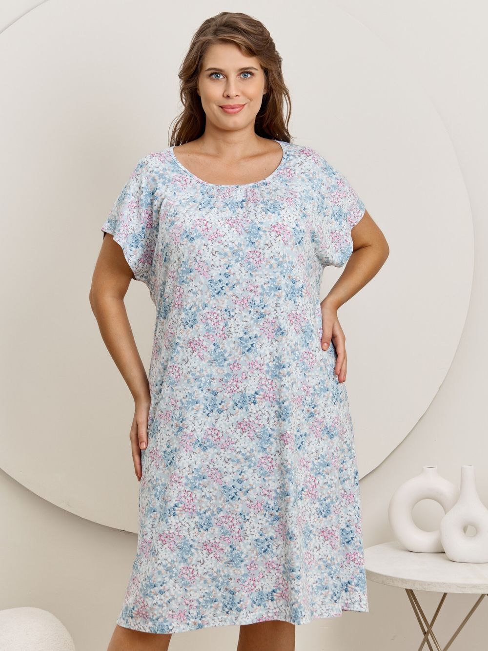 Ночная сорочка Юстина Виотекс ГОЛУБОЙ