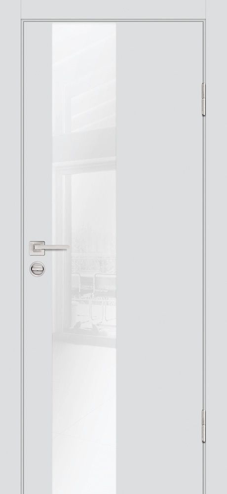 Дверь P-6 / Цвет Агат / белоснежный лакобель / Двери PROFILO PORTE