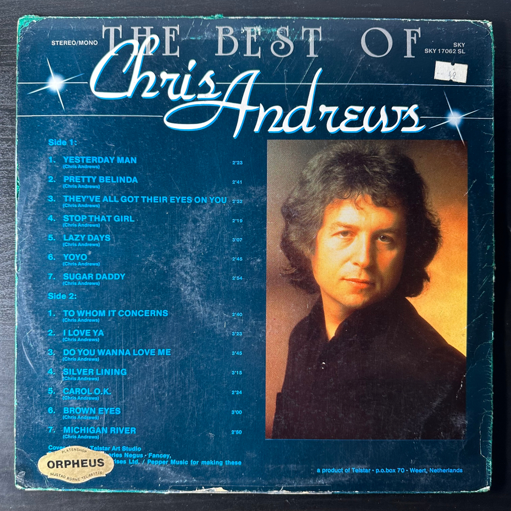 Chris Andrews – The Best Of Chris Andrews (Голландия 1988г.)