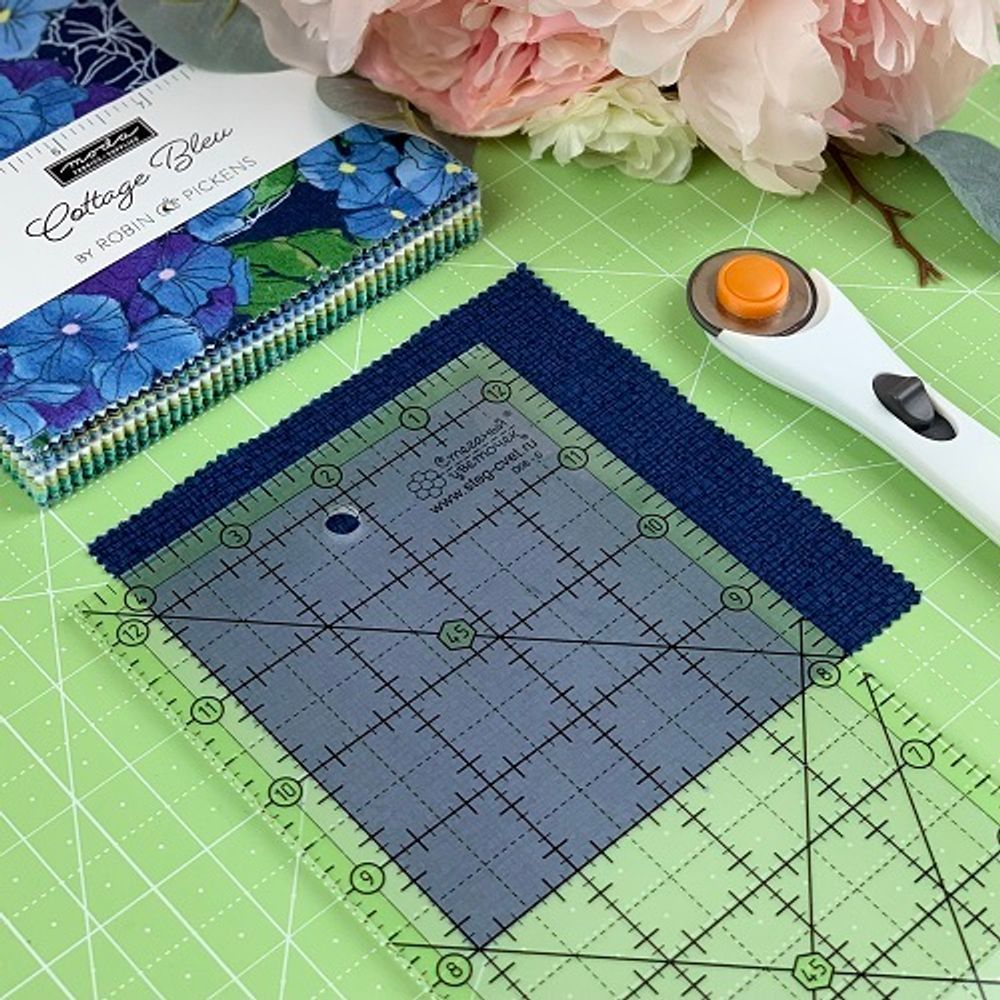 Линейка для пэчворка в дюймах, 4 ½ х 12 ½ (арт. D06-S)