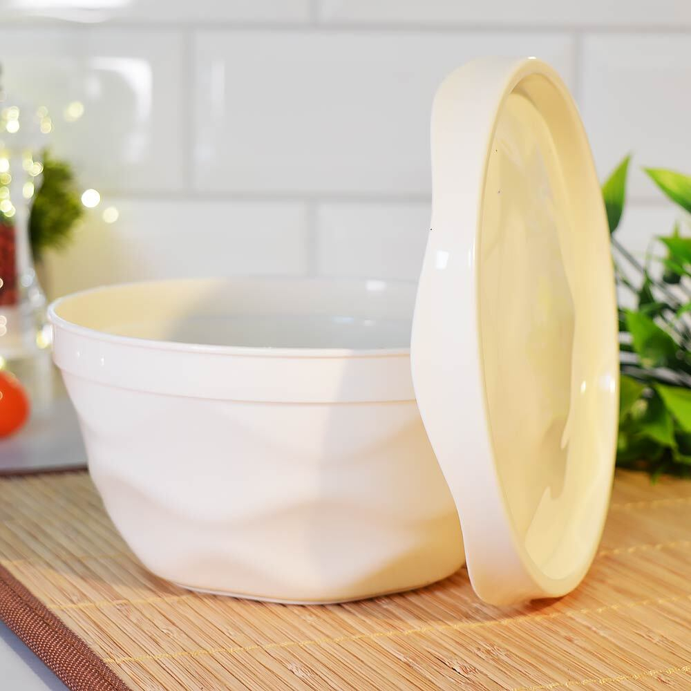 Салатник 0,75л с крышкой "Modena" (светло-бежевый)