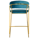 Комплект из 2-х стульев полубарных Turin бирюзовый с золотыми ножками