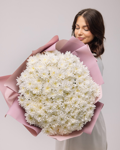 Букет из 25 веток хризантем