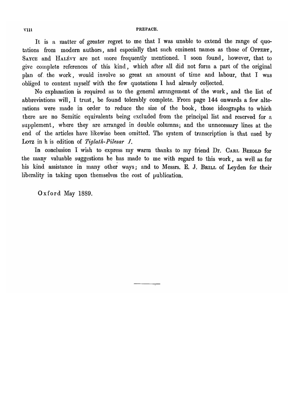 A classified list | Rudolf-Ernst Brünnow