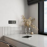 Накладка для двойной розетки Еthernet RJ-45 (графит акрил)