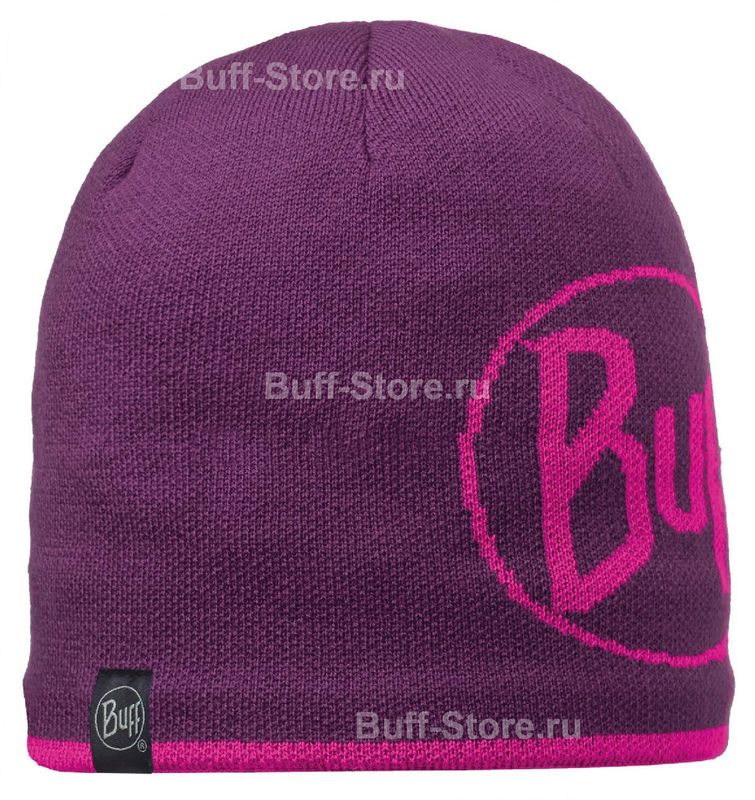 Вязаная шапка Buff Logo Plum Фото 1