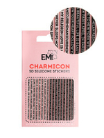 Charmicon 3D Silicone Stickers №94 Слова