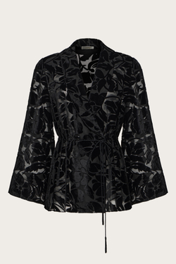 Жакет из панбархата с воротником