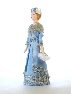 Кукла коллекционная в бисерном платье, Модерн