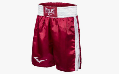 Everlast Шорты боксерские атласные , Красно-белые