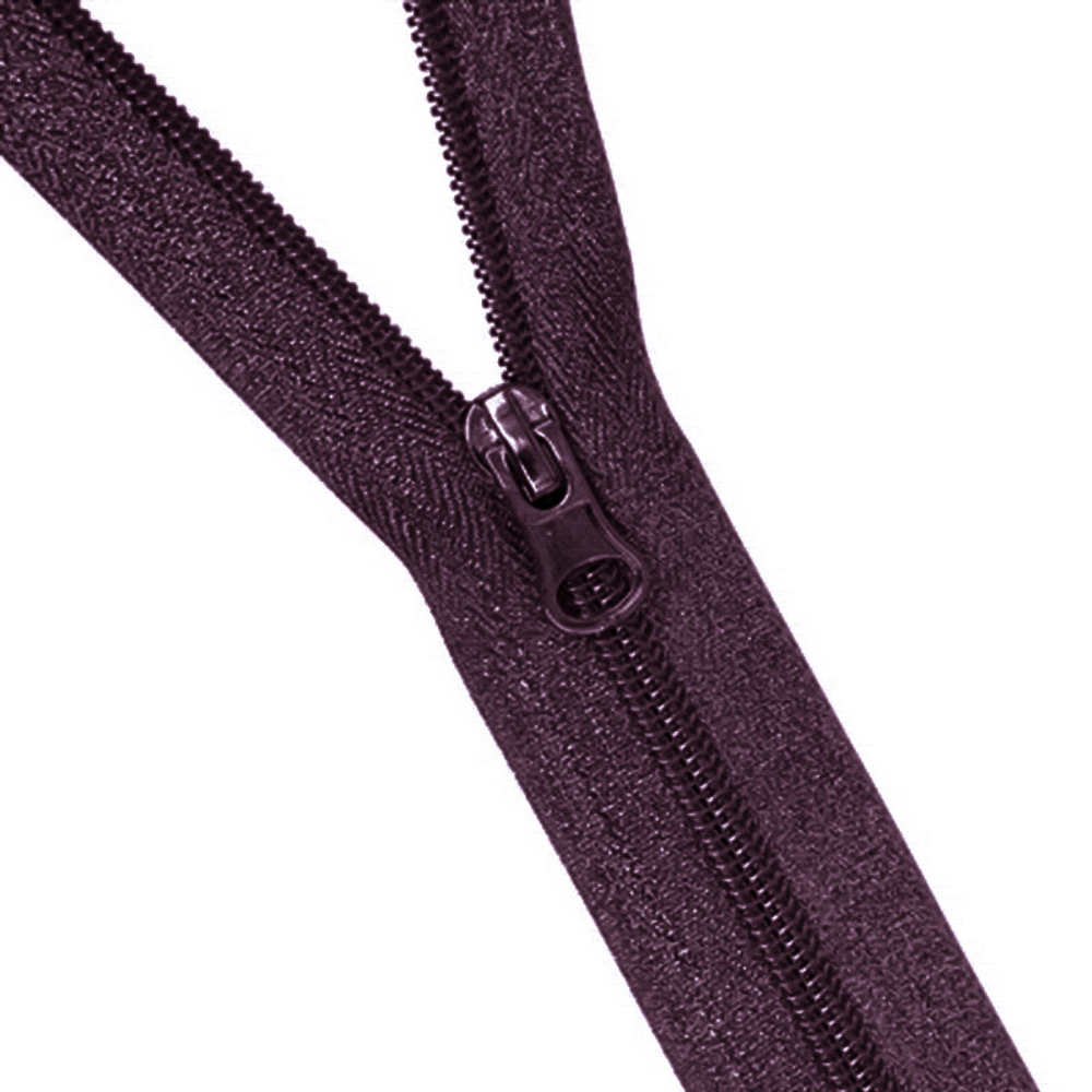 Молния витая, двухзамковая YKK Тип 5 80 см, цв.баклажан