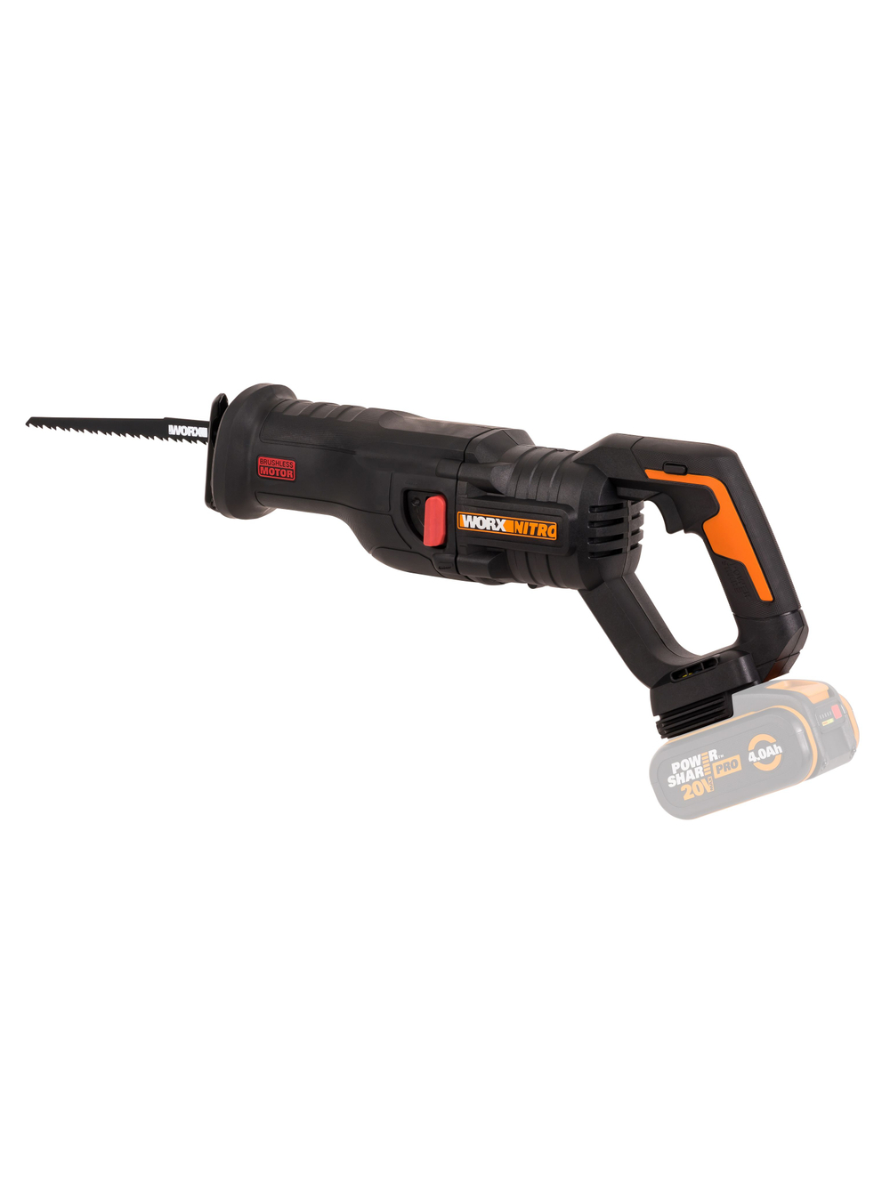 Сабельная пила аккумуляторная бесщеточная WORX WX516.9 без АКБ и ЗУ коробка
