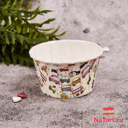 Формы бумажные с ламинацией «Маффин» 50х40 мм (Транспорт) 100 шт