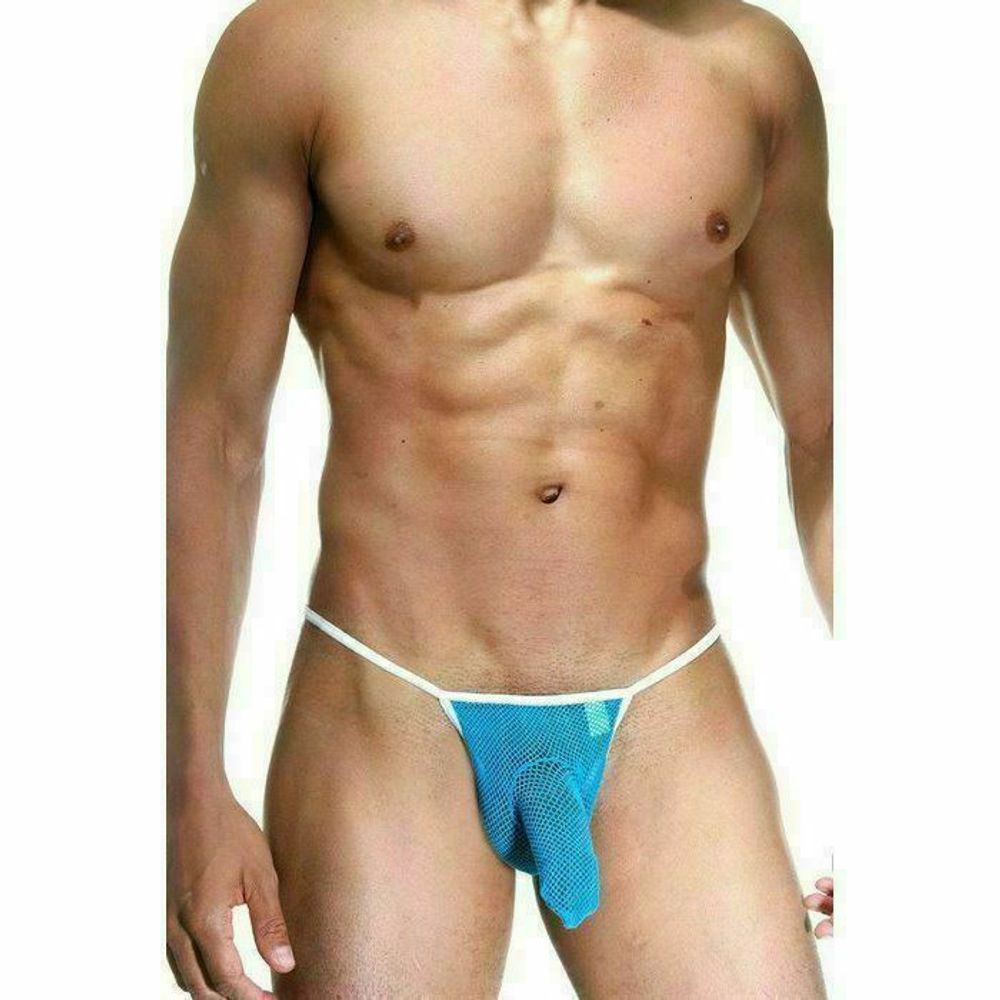 Мужские трусы стринги синие La Blinque LB15341