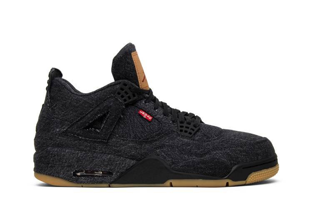 Кроссовки Levis X Jordan Air Jordan 4 Levis Black (Levis Tag)