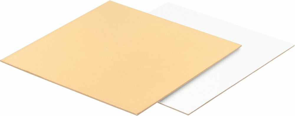 Подложка квадратная двусторонняя золото/белый 1.5мм 24х24