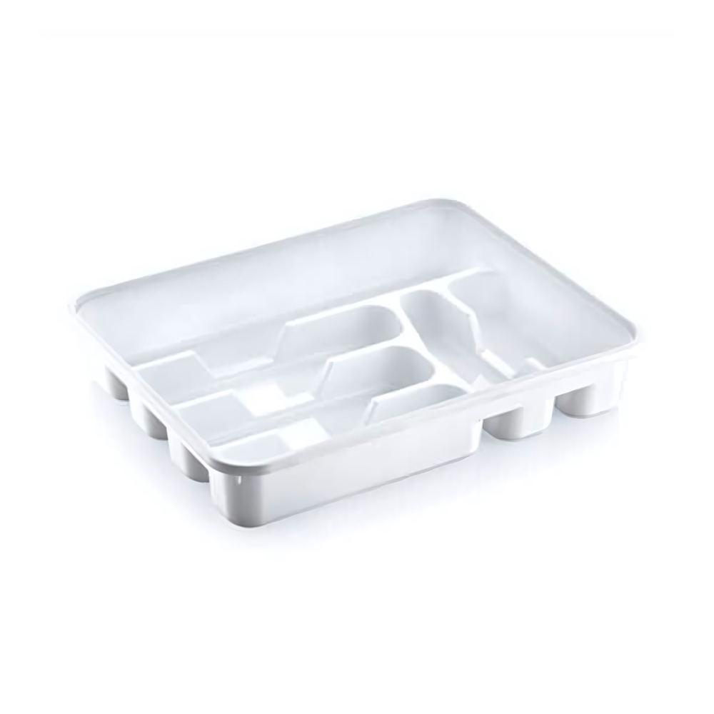 Лоток для столовых приборов. белый