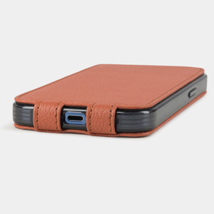 Чехол для iPhone 14 Pro из кожи козы, цвета мандарина