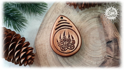 Оберег-слеза "Печать Велеса" из кедра