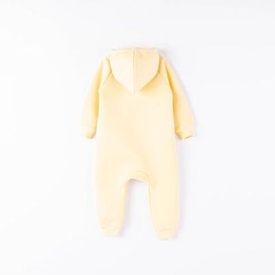 Warm hooded jumpsuit 3-18 months - Daffodil