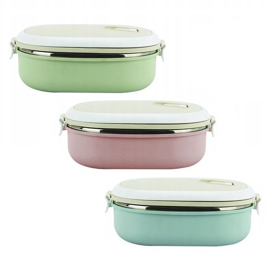 Ланч бокс 700 мл. Kamille КМ-2124 (пластик, нержавеющая сталь)