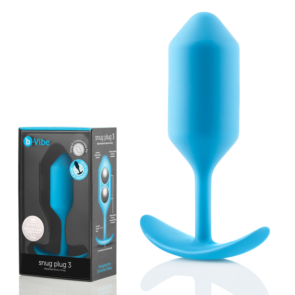 b-Vibe Snug Plug 3 - Анальная пробка для ношения