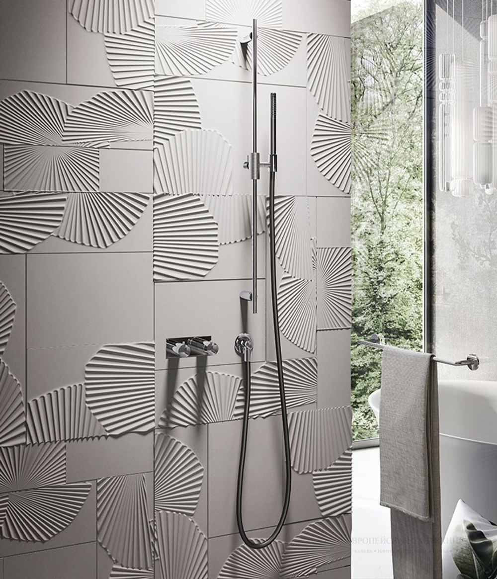 Штанга Anello Gessi, h900 мм, с душевой лейкой и отводом воды, цвет Сhrome