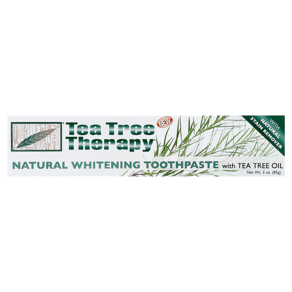 Tea Tree Therapy, Натуральная отбеливающая зубная паста, с маслом чайного дерева, 85 г (3 унции)