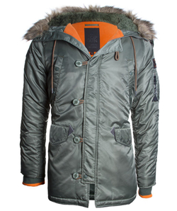 Куртка Аляска - Slim Fit N-3B Top Gun (оливковая - S.green)