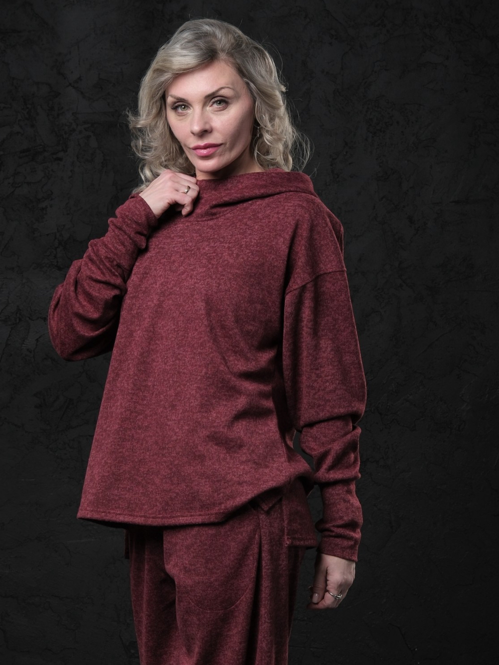 Костюм : Худи+ палаццо + топ