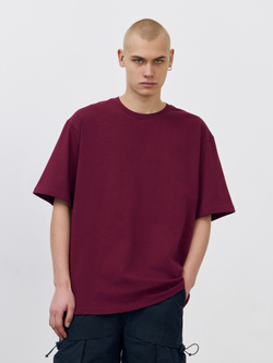 Футболка плотная (вишневый)