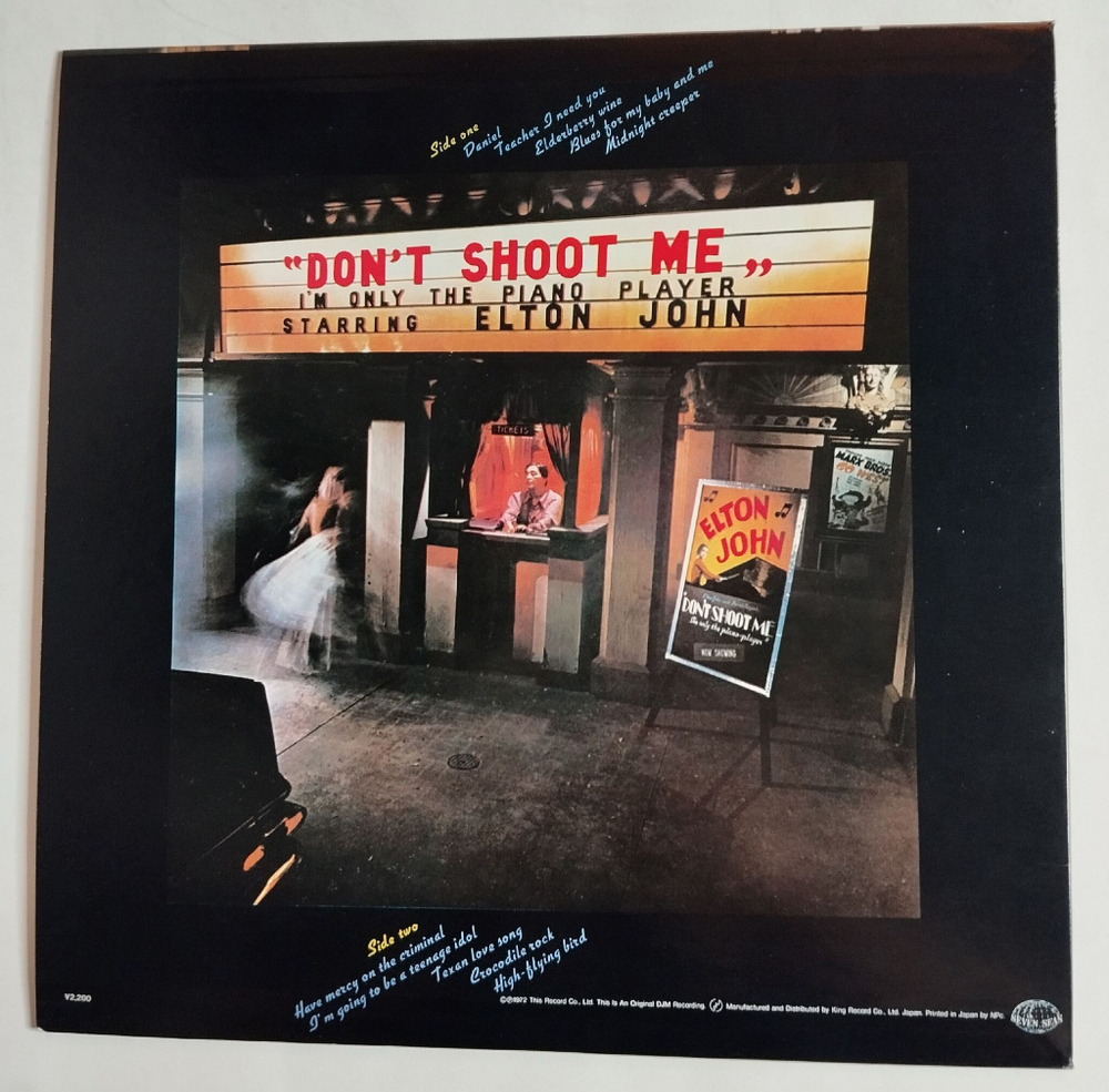Винтажная виниловая пластинка LP Elton John Dont Shoot Me Im Only the Piano Player (Japan 1981) (No Obi)